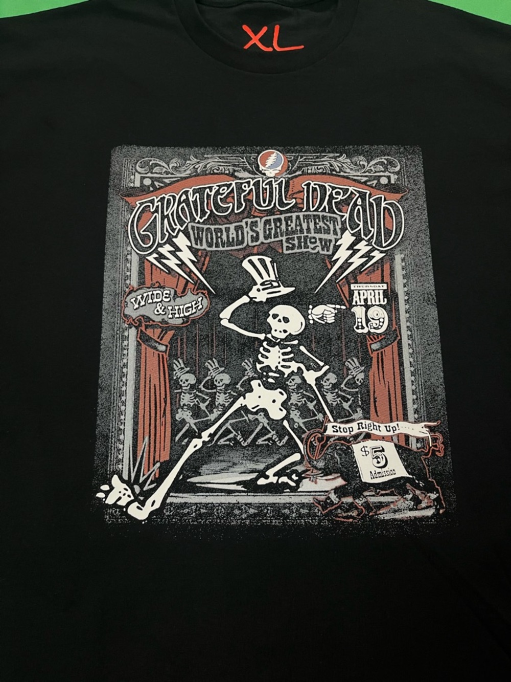 Grateful Dead Band Black T-Shirt, 70s Concert Poster Tee (Brand New With Tags)